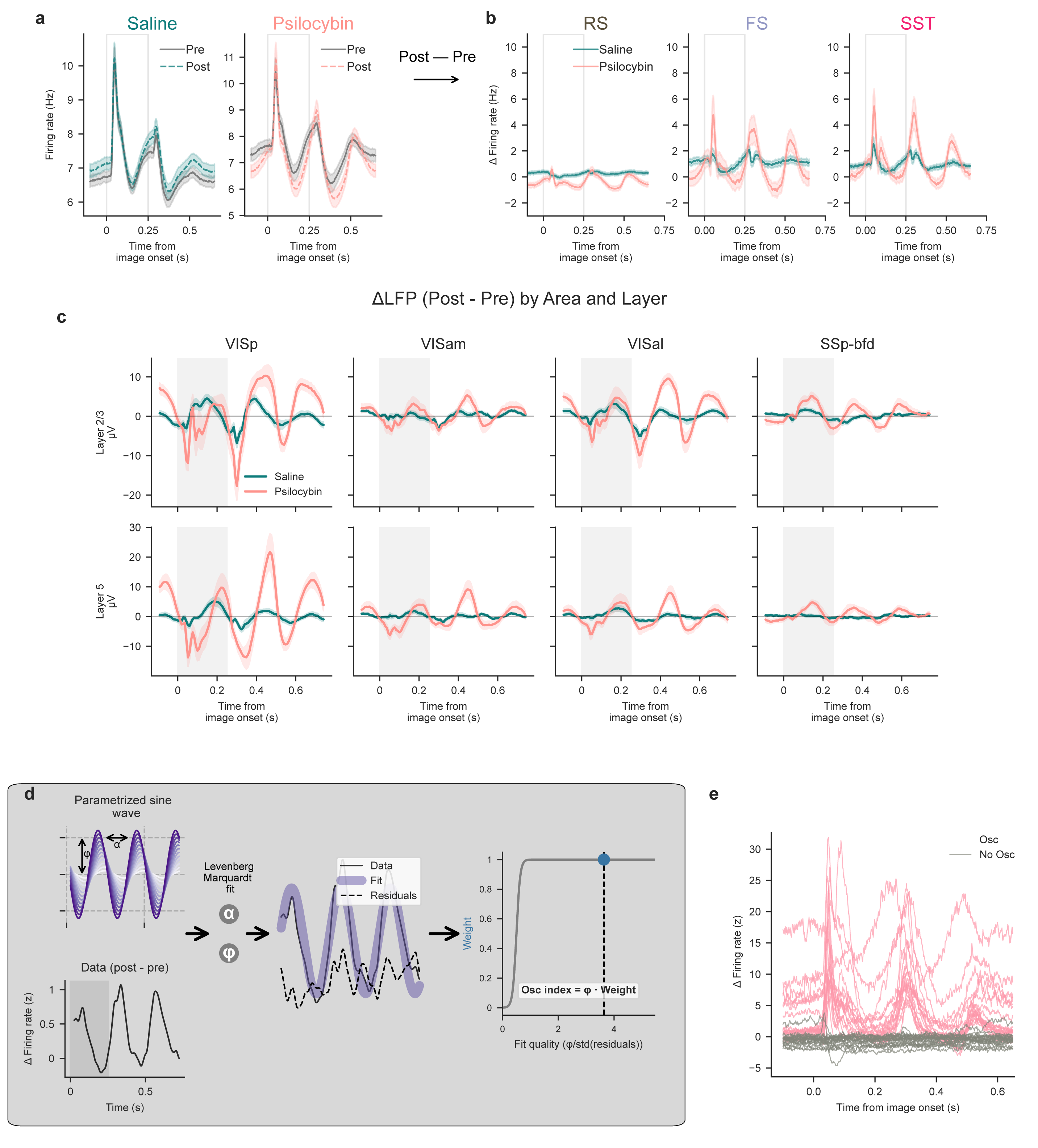 Psilocybin induces a a 4-Hz oscillation in visual cortex across scales